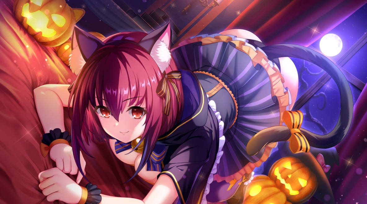 SSR ノルン［妖夜戯る黒猫娘］ とのフラ