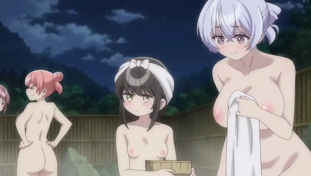 「よわよわ先生」4話 温泉シーン おっぱい、エロ