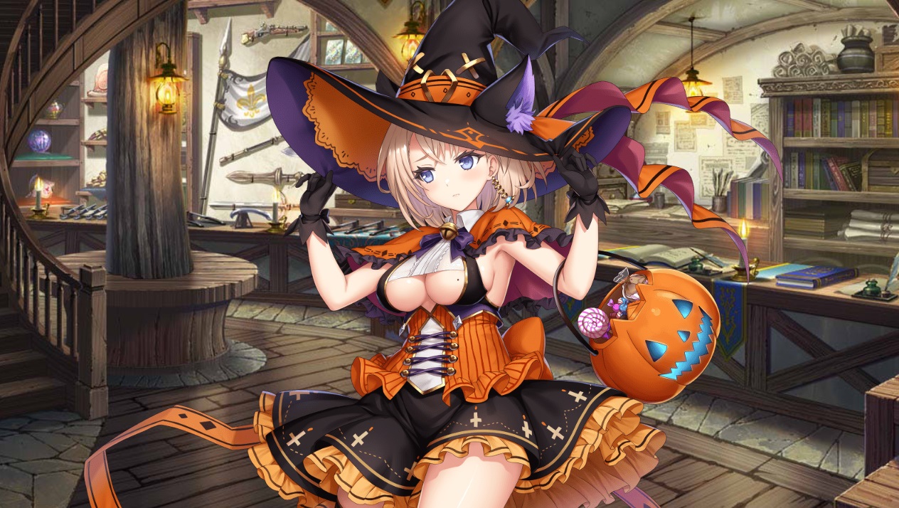 【ミナシゴ】SSR グレーテル【魔女娘猫】ハロウィン　 エロ・寝室