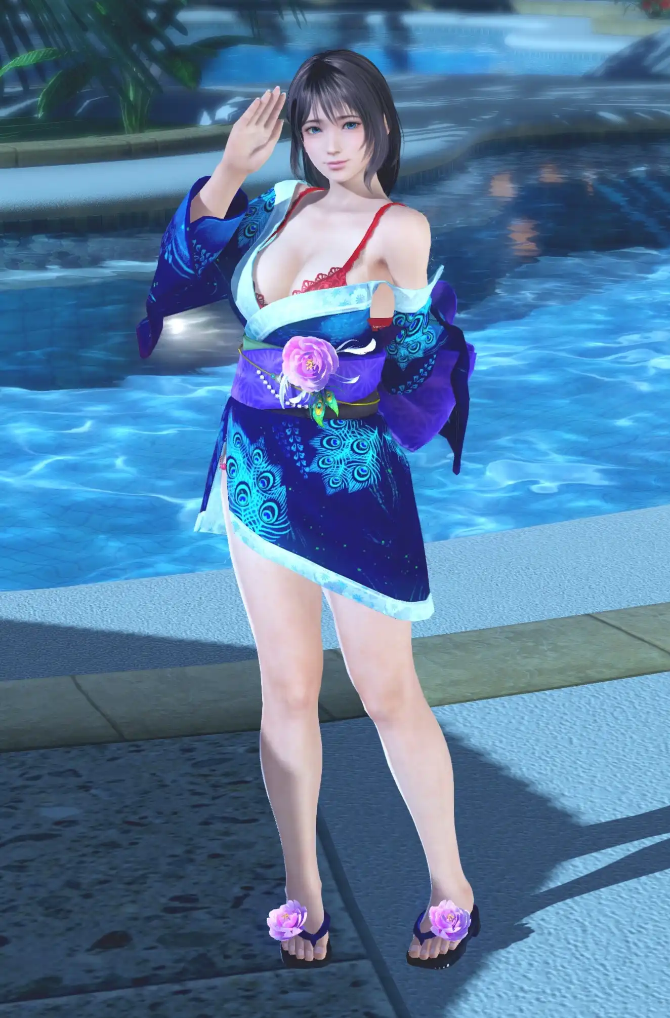 【DOAXVV】SSR水着「藍孔雀」 のぞみ