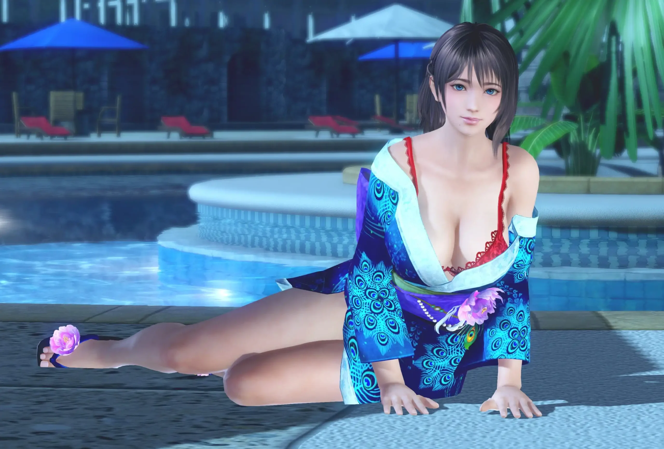 【DOAXVV】SSR水着「藍孔雀」 のぞみ