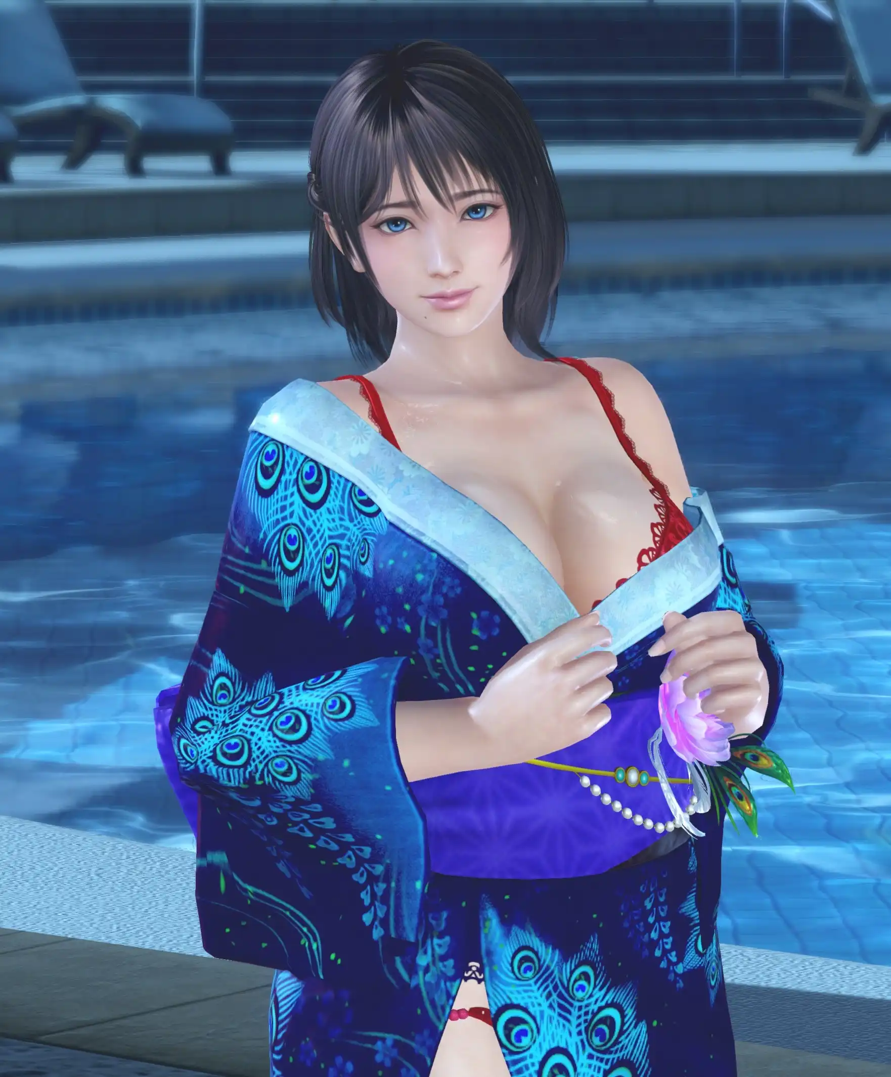 【DOAXVV】SSR水着「藍孔雀」 のぞみ