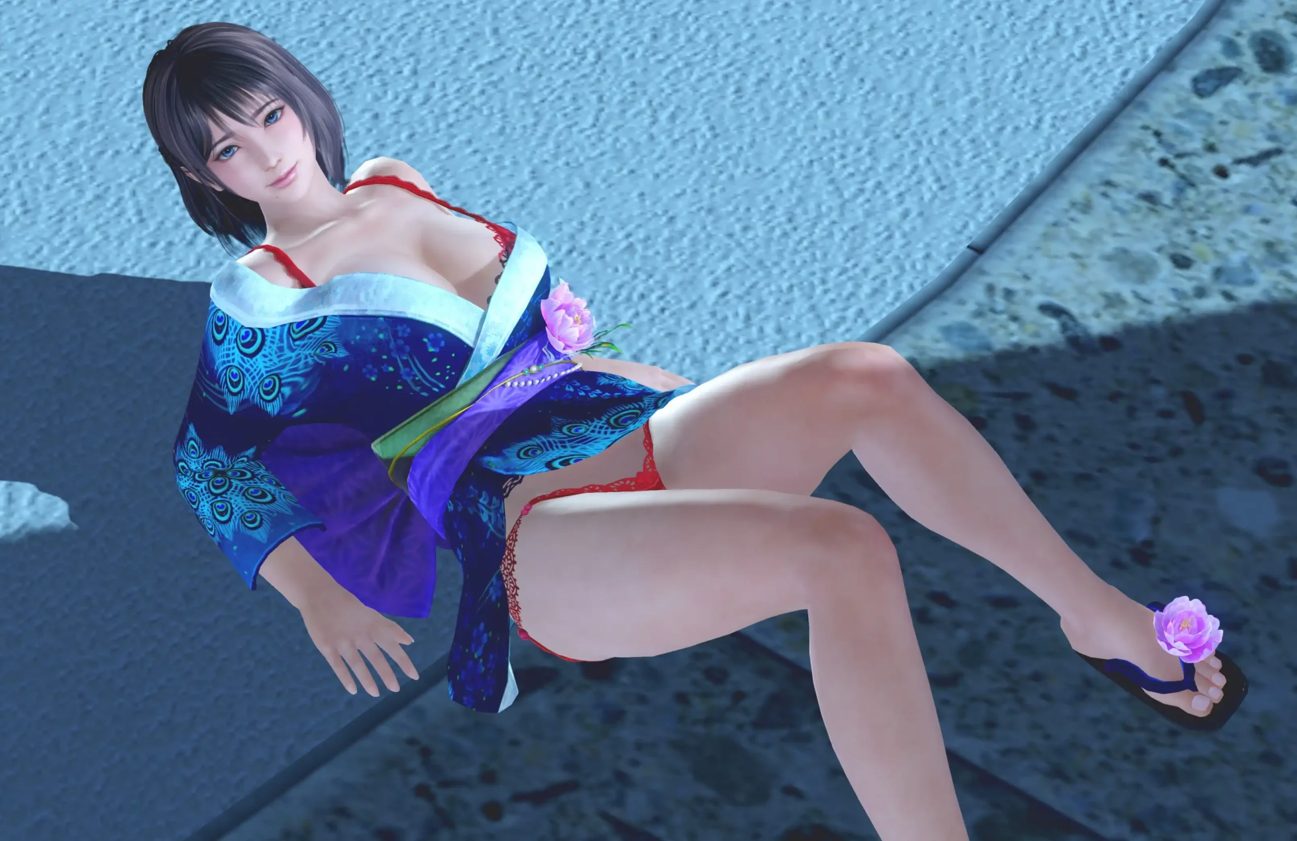 【DOAXVV】SSR水着「藍孔雀」 のぞみ
