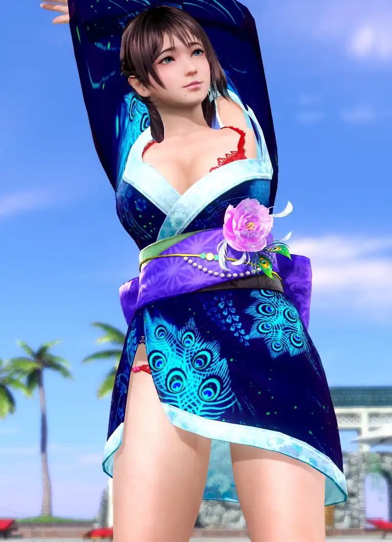 【DOAXVV】SSR水着「藍孔雀」 のぞみ